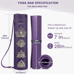 Yogamat-tas met doorlopende ritssluiting en verstelbare schouderriem